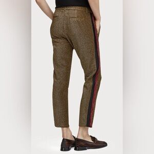 Anthropologie Scotch & Soda Tapered Lurex Pants Olive Size M